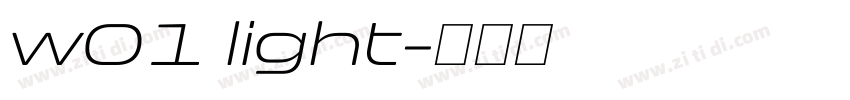 w01 light字体转换